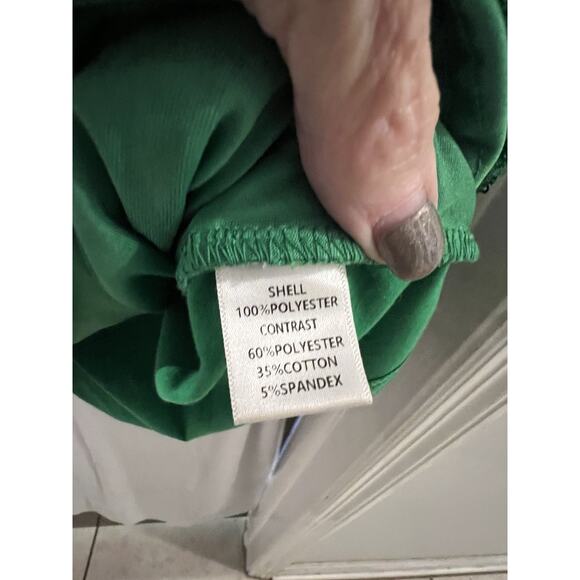 Why Dress Green Sequin Grinch Mini Dress/tunic Oversized T Shirt Dress Sz S - Picture 6 of 8